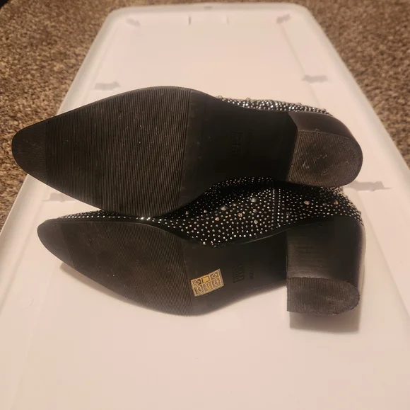 Studded Black Ankle Boots - Picture 6 of 8